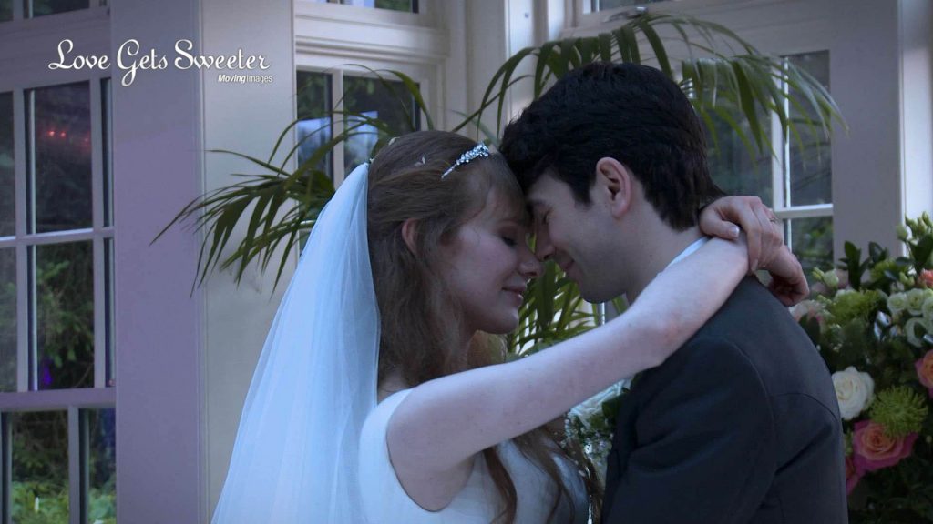 the bride and groom enjoy their first dance sang live by the funtime frankies at mitton hall