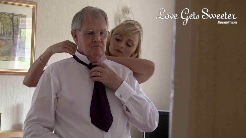 nervous grandad on morning of wedding in cheshire