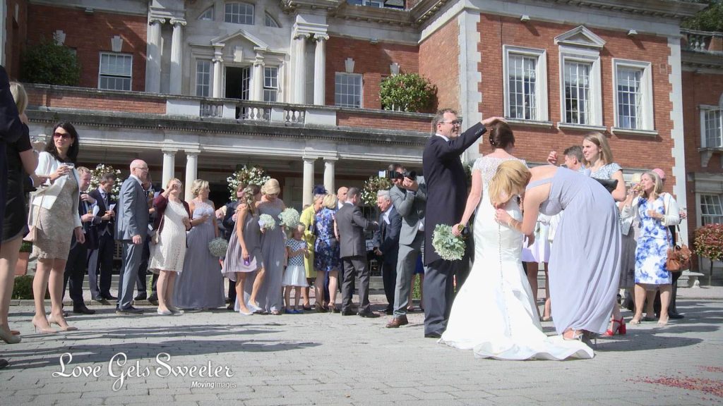 post confetti outside eaves hall