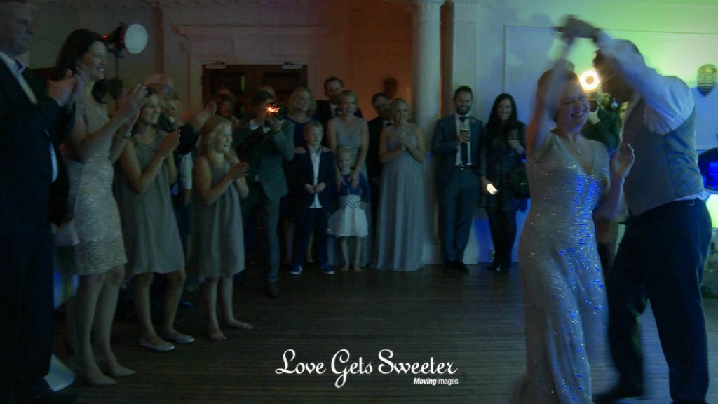 first dance in the ballroom at Eaves Hall