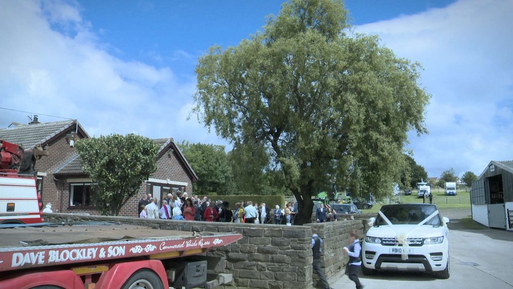 amazing outdoor farm wedding at Southfield farm in drighlington west yorkshire filmed by Love Gets Sweeter