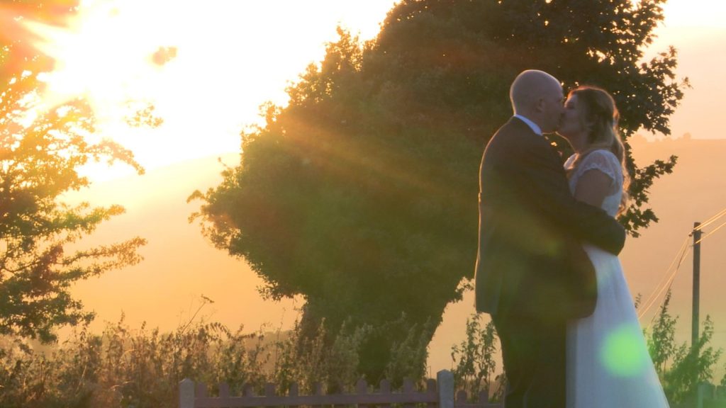 golden hour loveliness in a carpark outside Abel's Harp showoing how a videographer can be creative with light and boring scenery