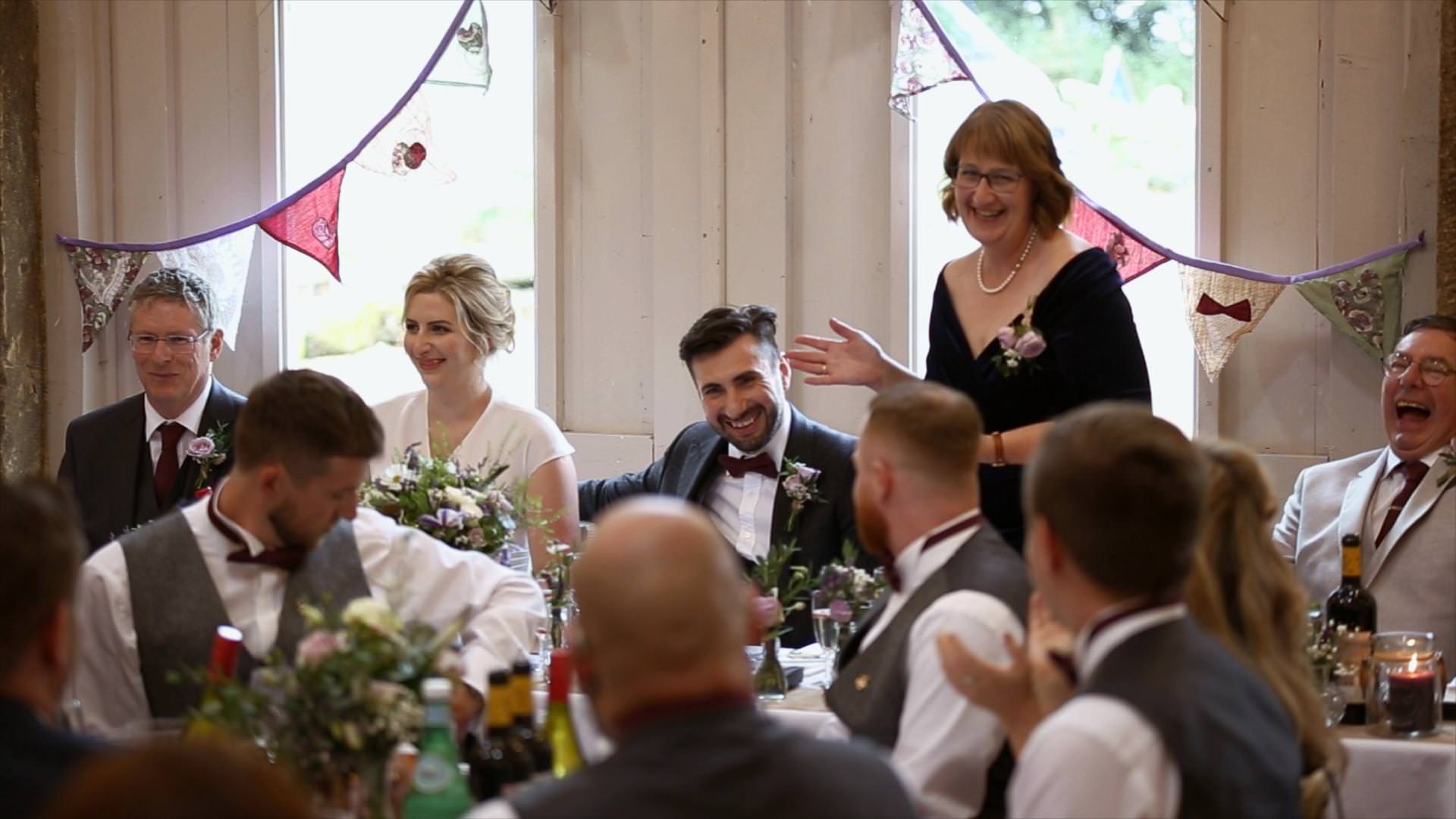 mother of the bride delivers a funny speech