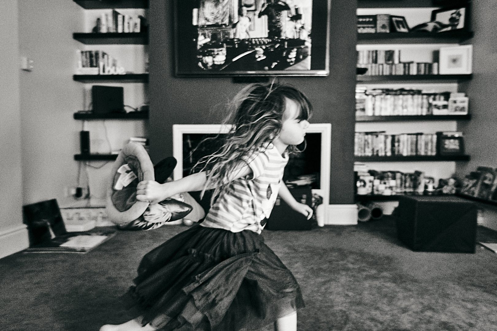 girl dances to live feed of camp bestival in lockdown