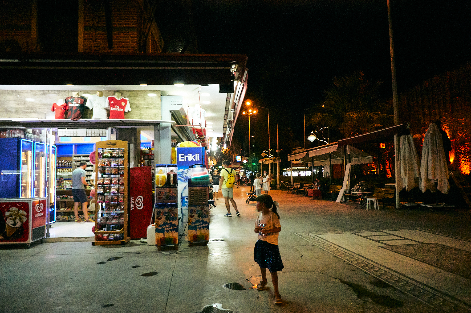 quiet streets and shops during holiday in Kusadasi