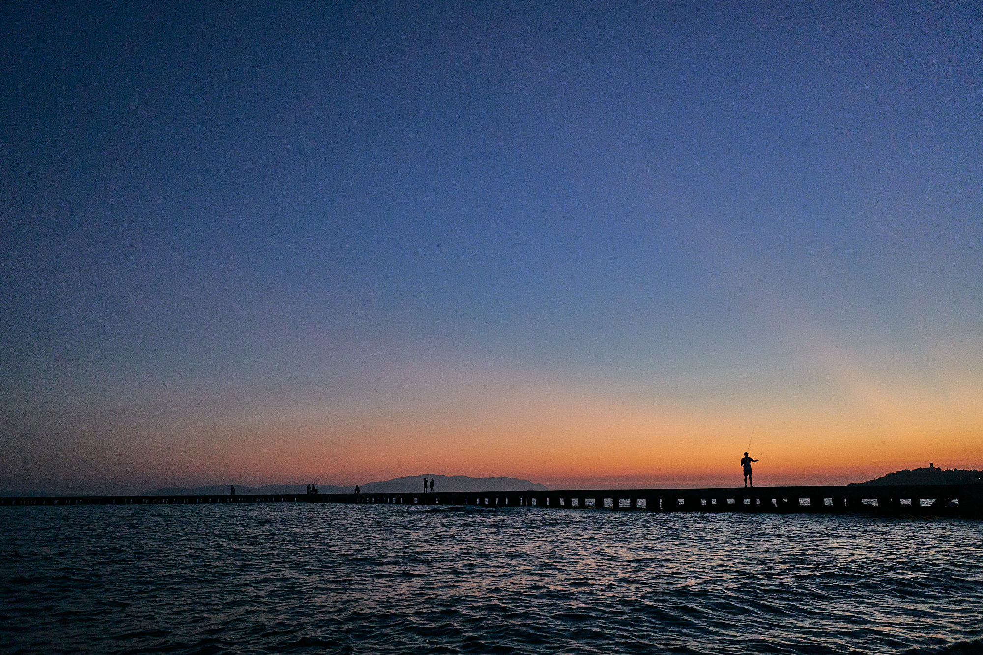 beautiful sunset across the sea in Kusadasi
