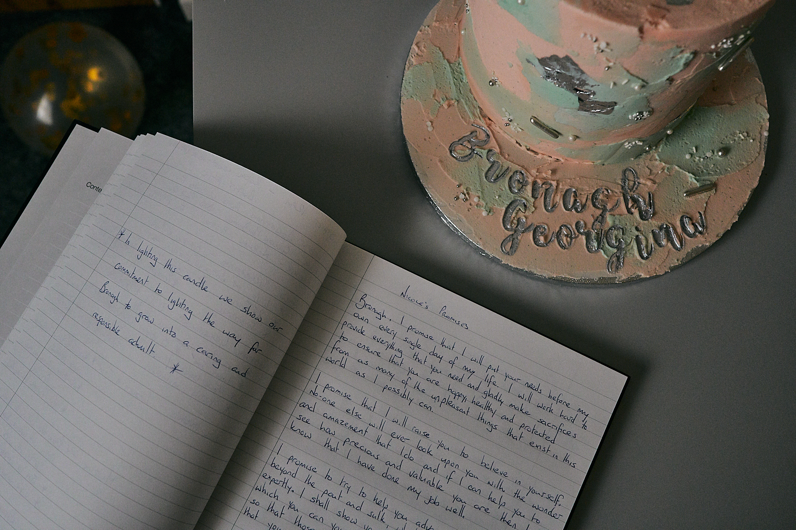 personal promises for humanist naming ceremony