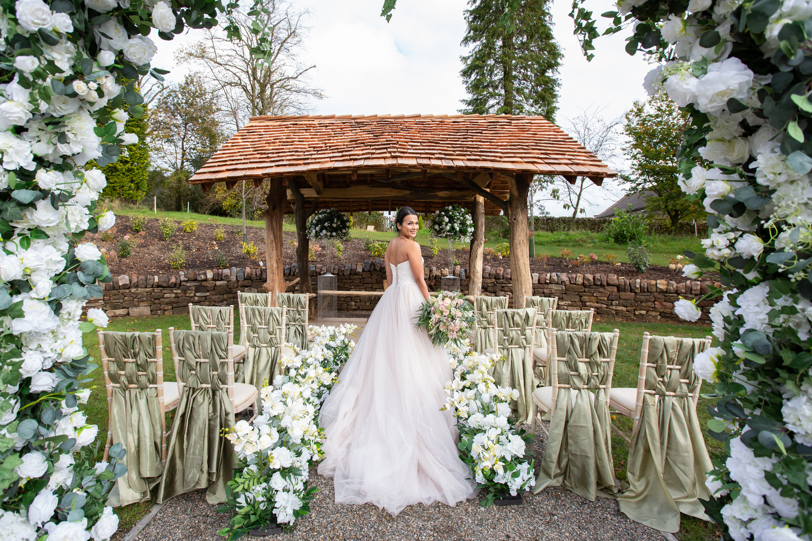 creative events ceremony styling at lily pond Browsholme