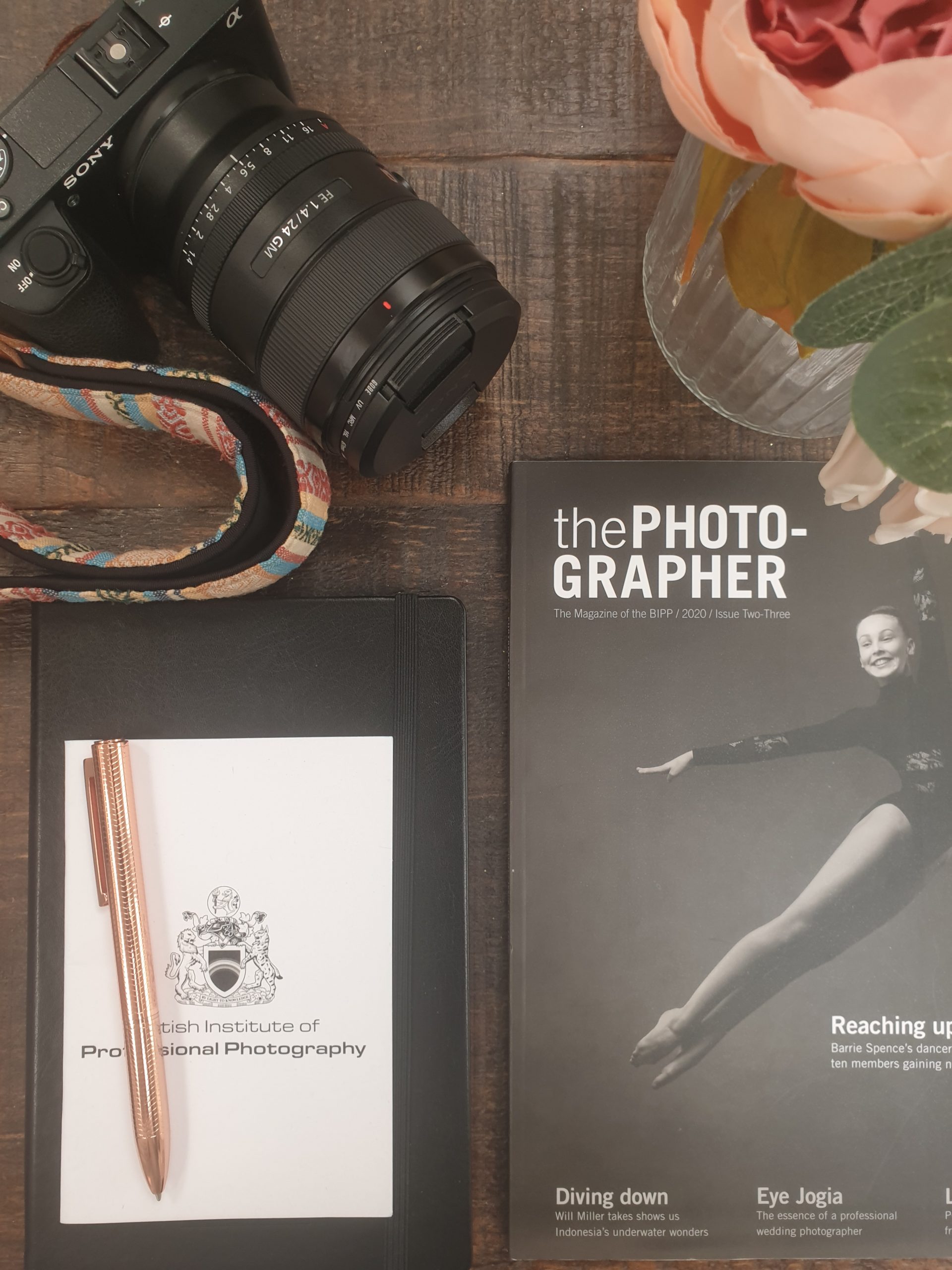 The photographer professional photography magazine and sony camera