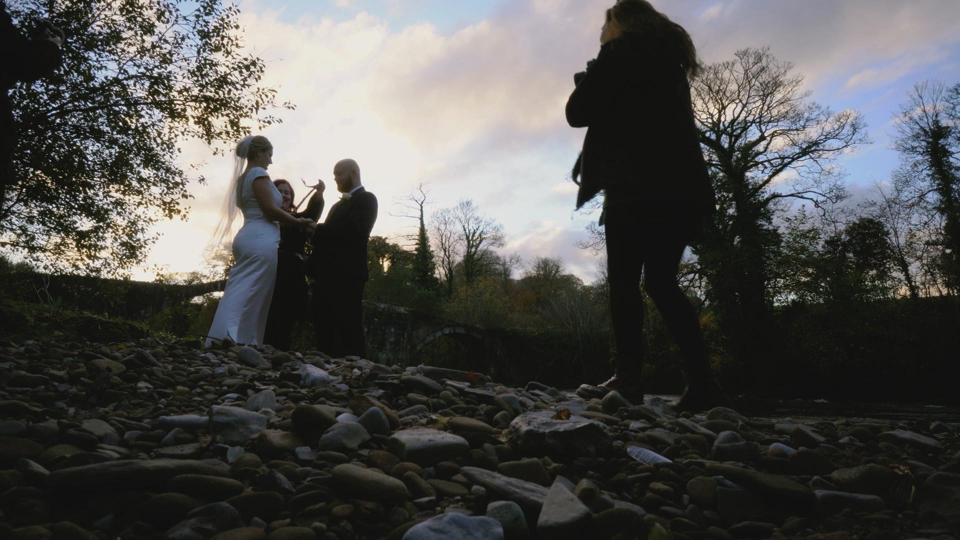 outdoor riverside elopement in lancashire