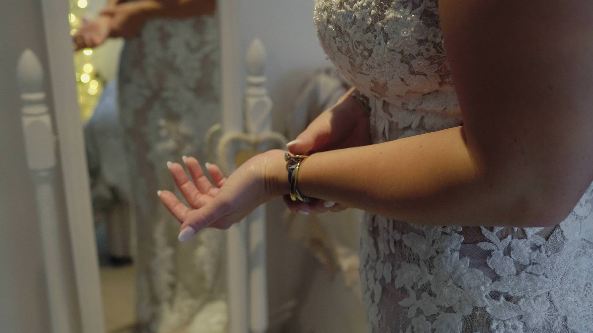close up of an old wedding ring good luck charm