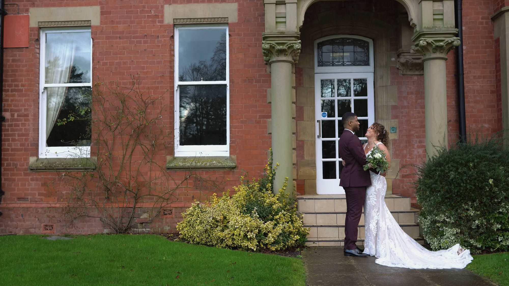 couple relax after wedding at Preston Marriott Lancashire
