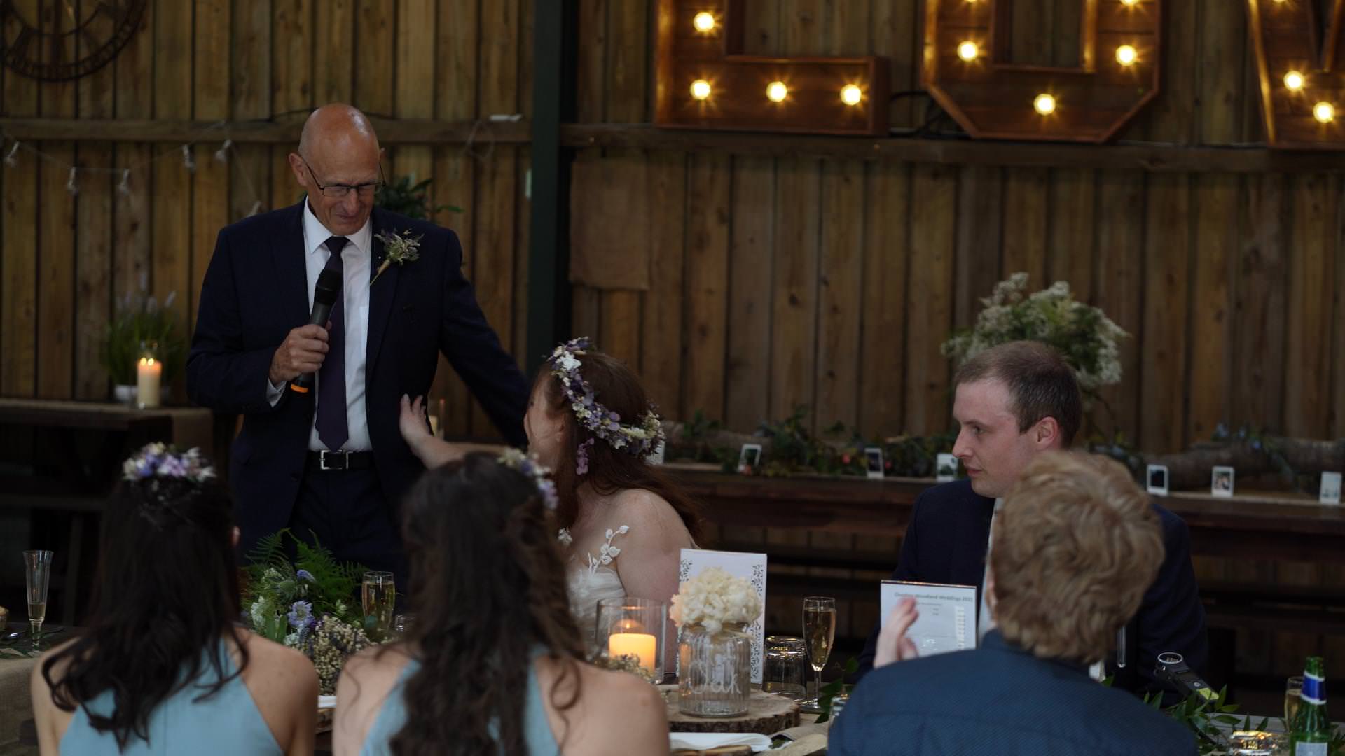 cheshire woodland wedding barn speeches