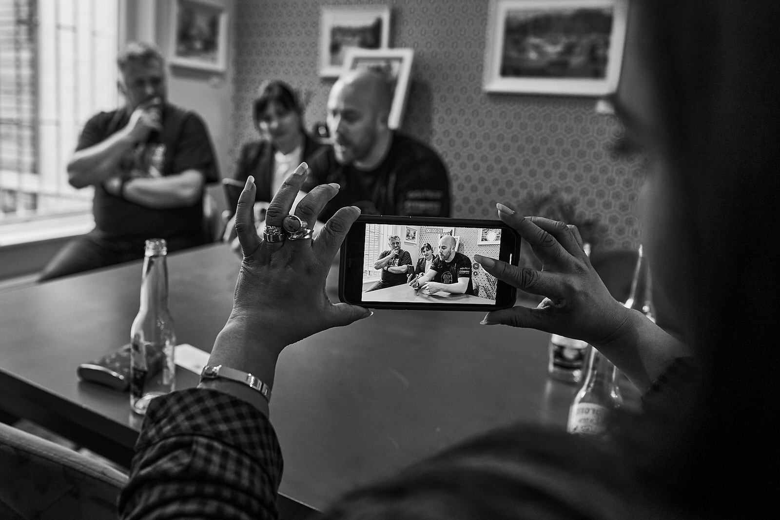 documentary photo of BIPP members and judges chat live on Facebook