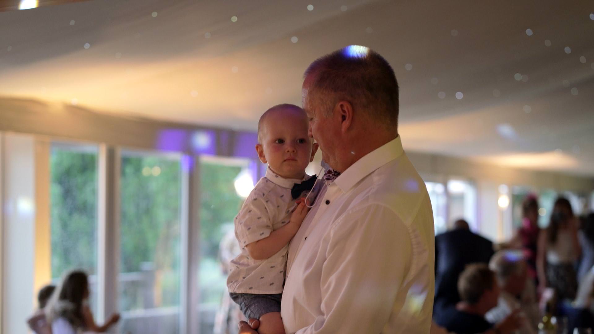 pageboy dances during wedding reception