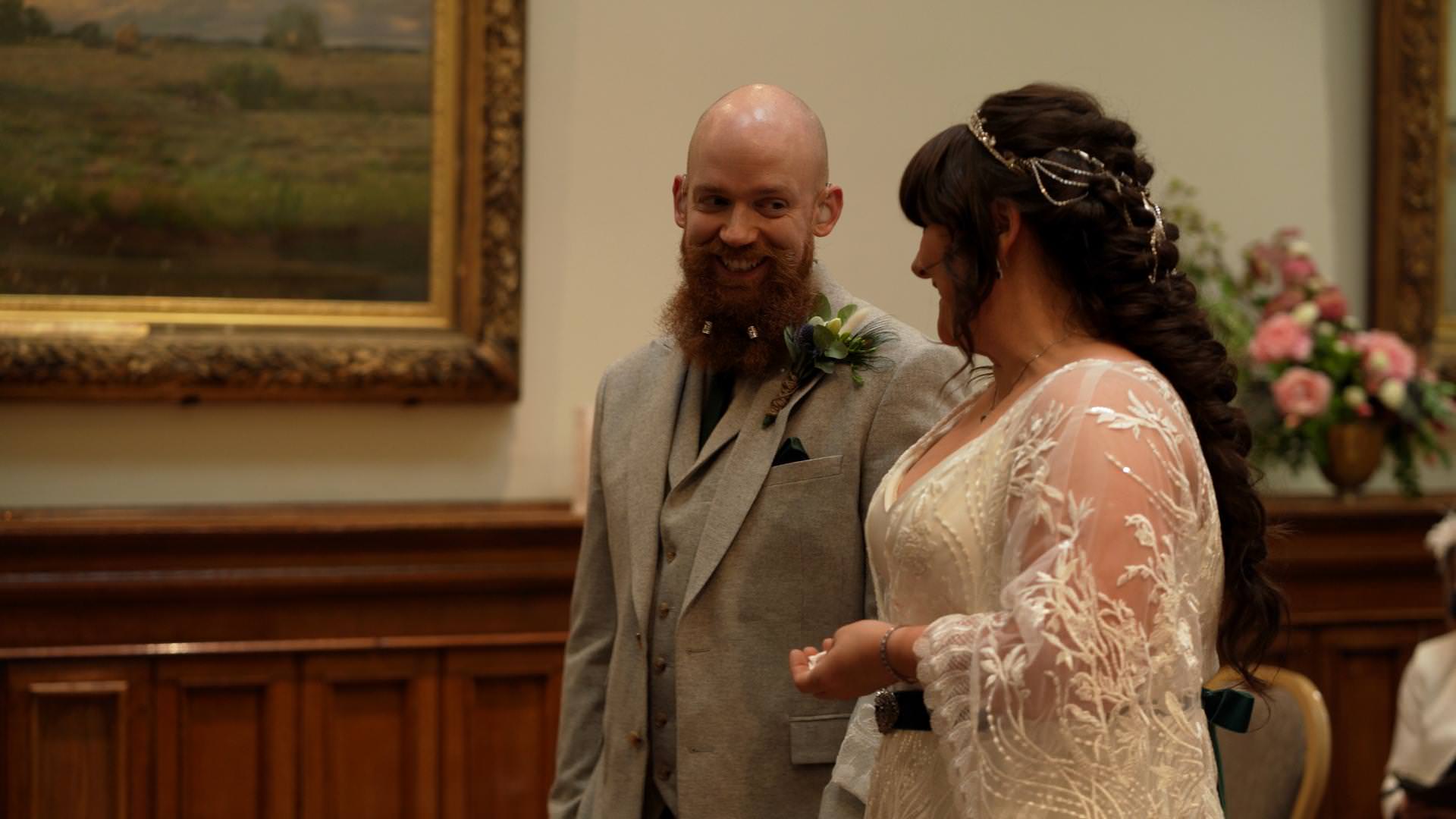 bride and groom get married in Grand Jury Room Liverpool