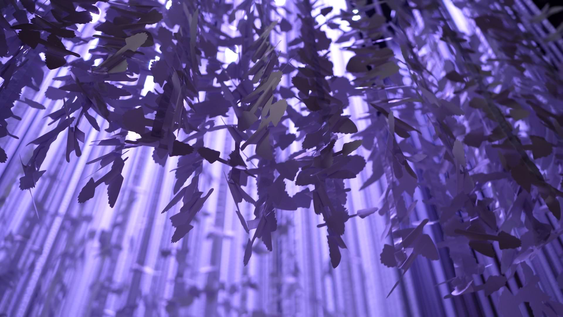 close up of peace doves art installation