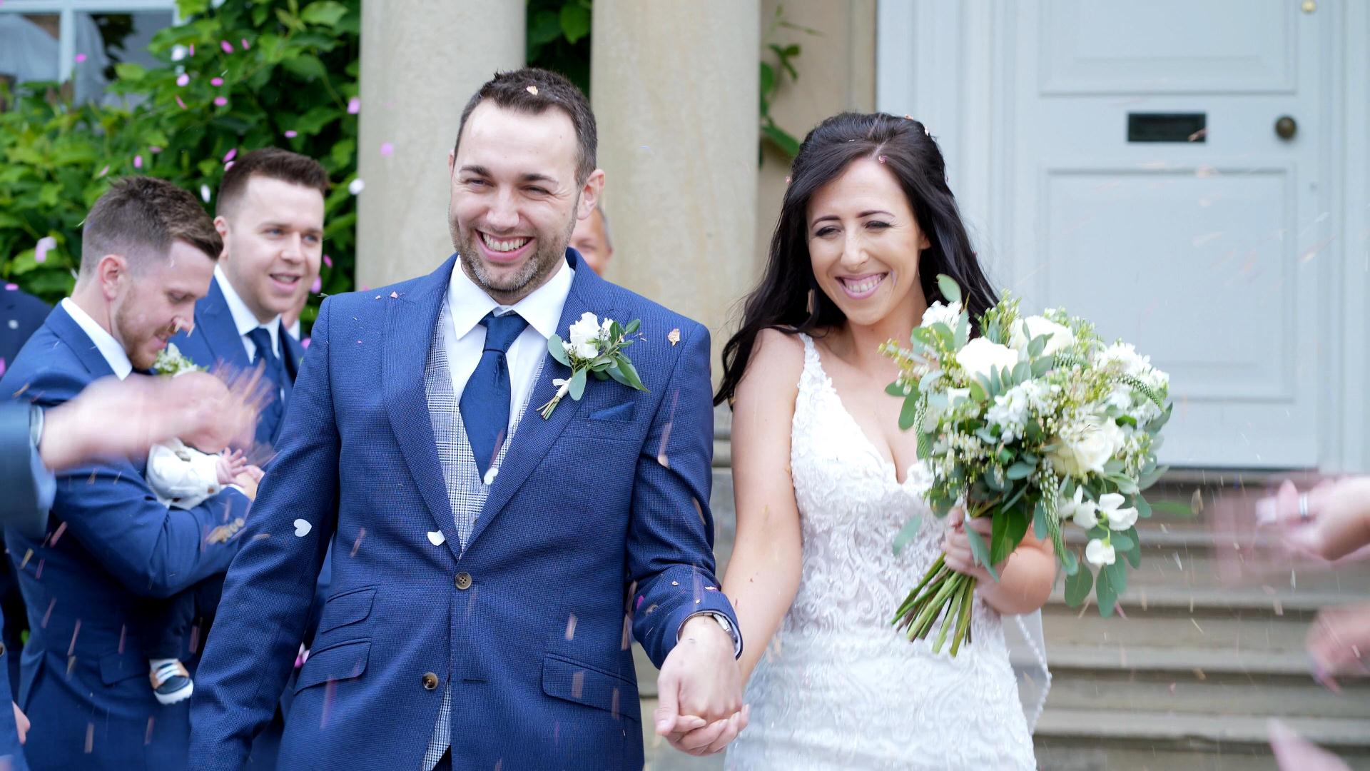 fun confetti video outside Iscoyd Park