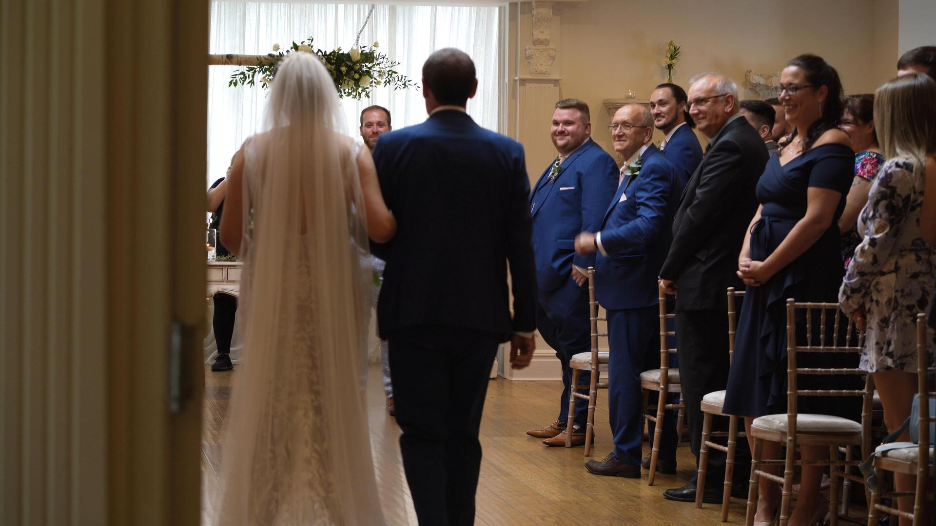 video still of first look at Ashfield House ceremony