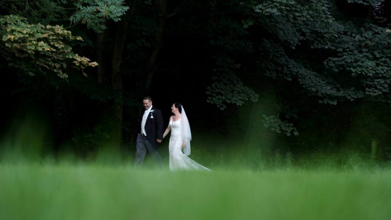 video still of couple in whitley hall gardens