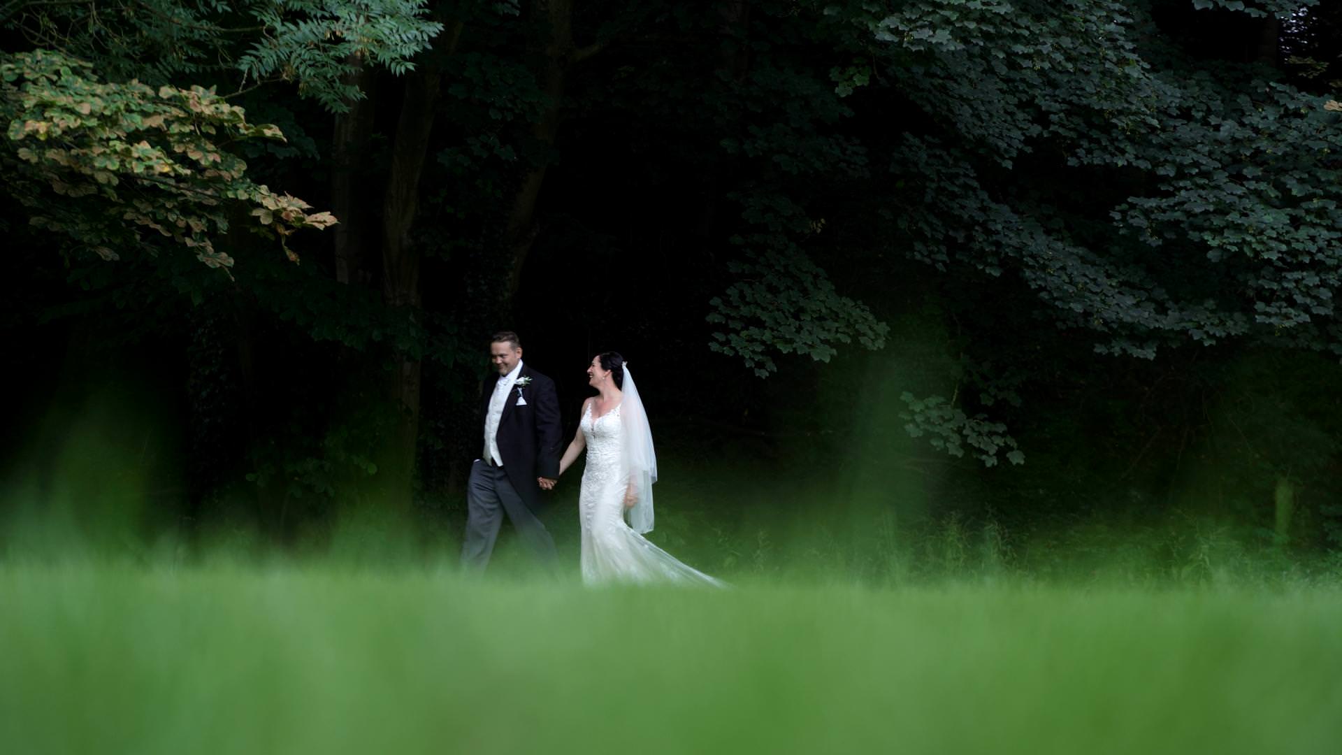 video still of couple in whitley hall gardens