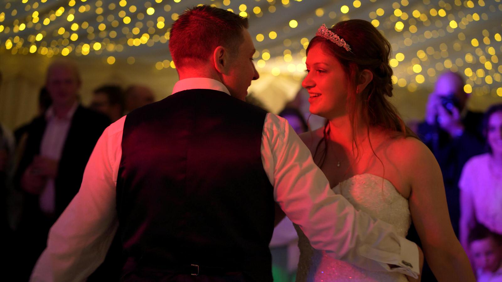 video still of couple during choreographed first dance
