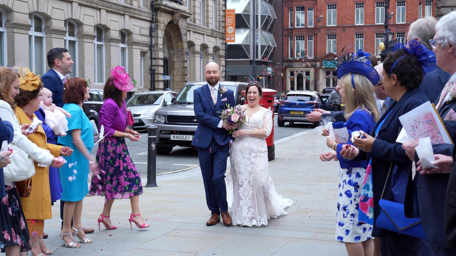 video still of confetti shot in liverpool