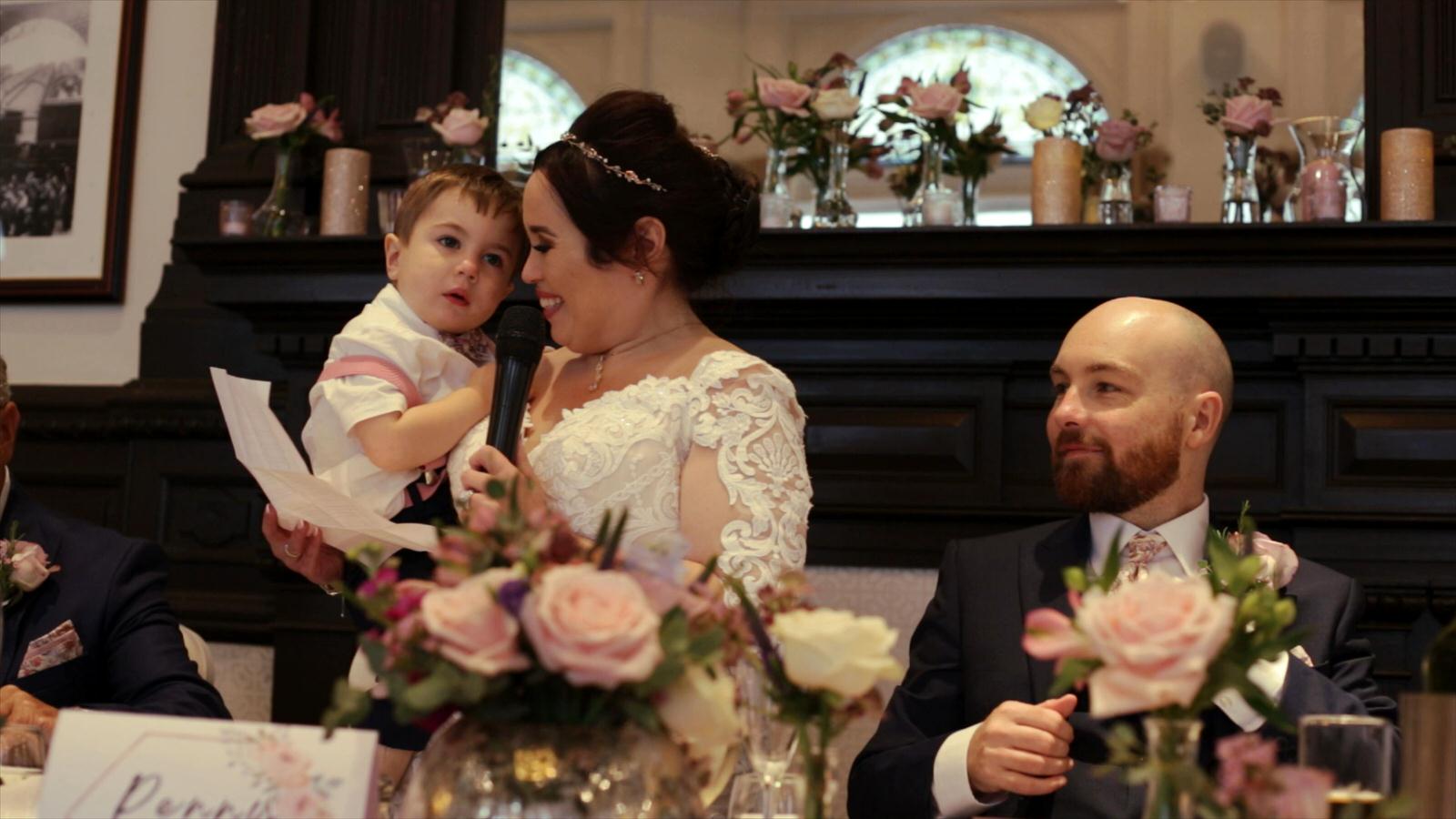 bride makes a surprise speech