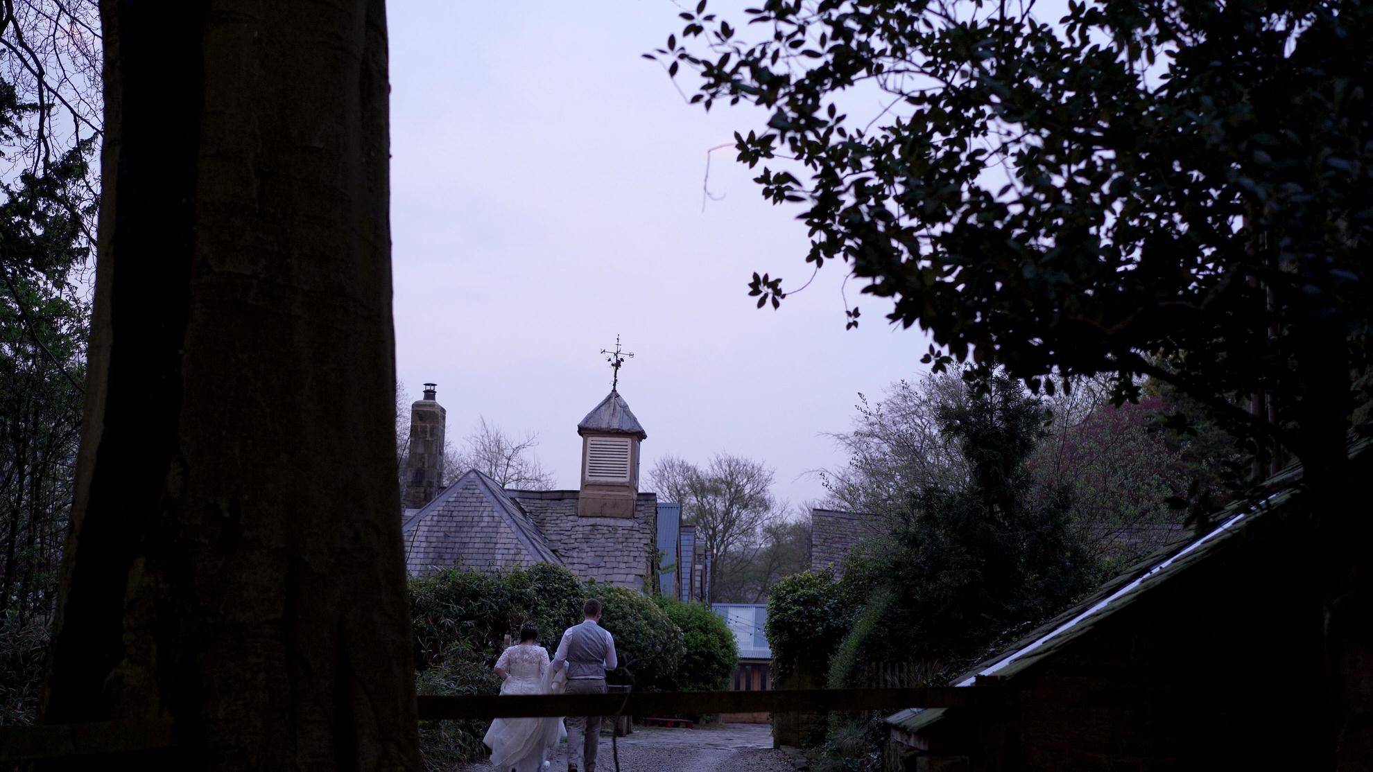 couple walk through Wyresdale Park