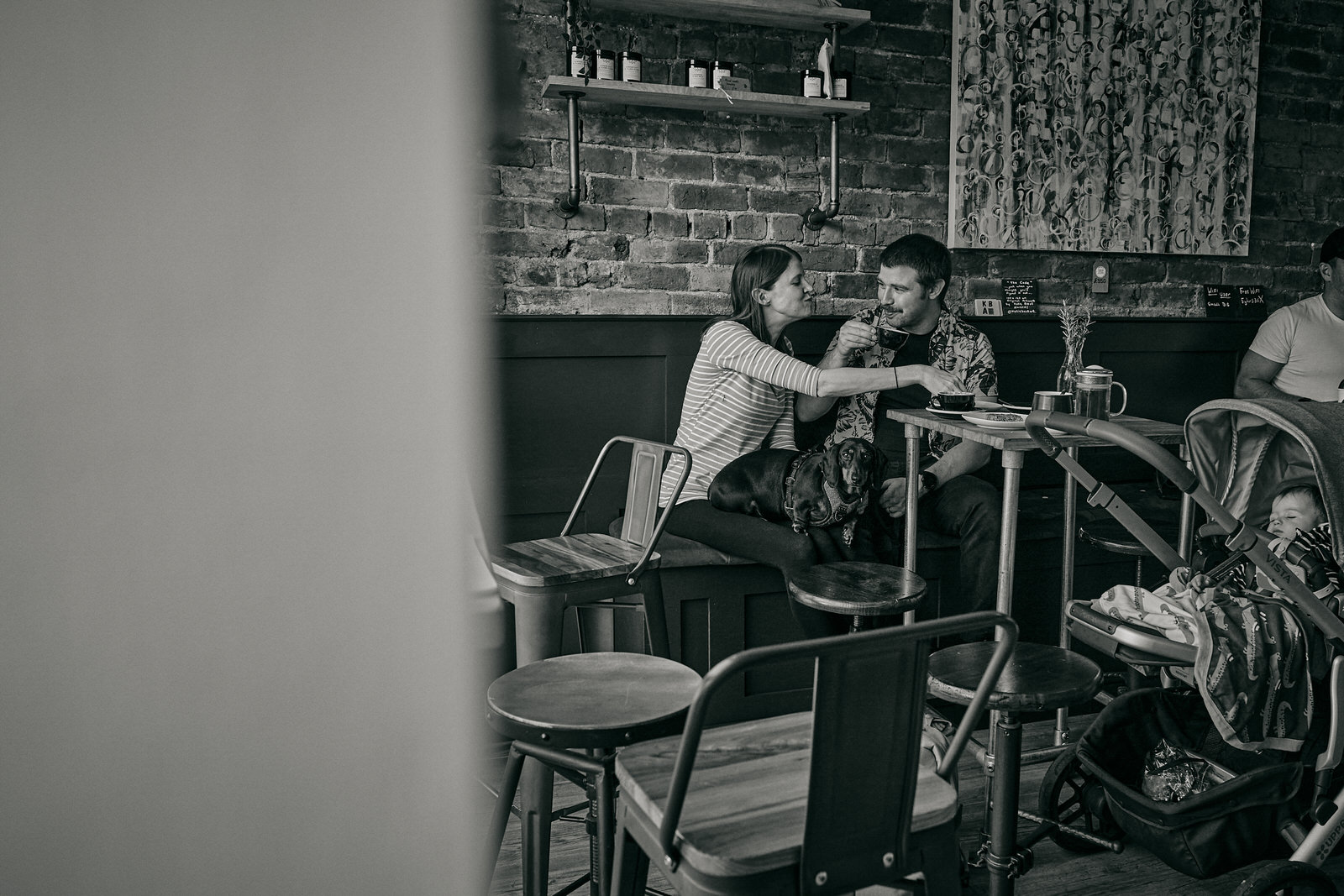 parents enjoy a coffee in cup and crumb worsley