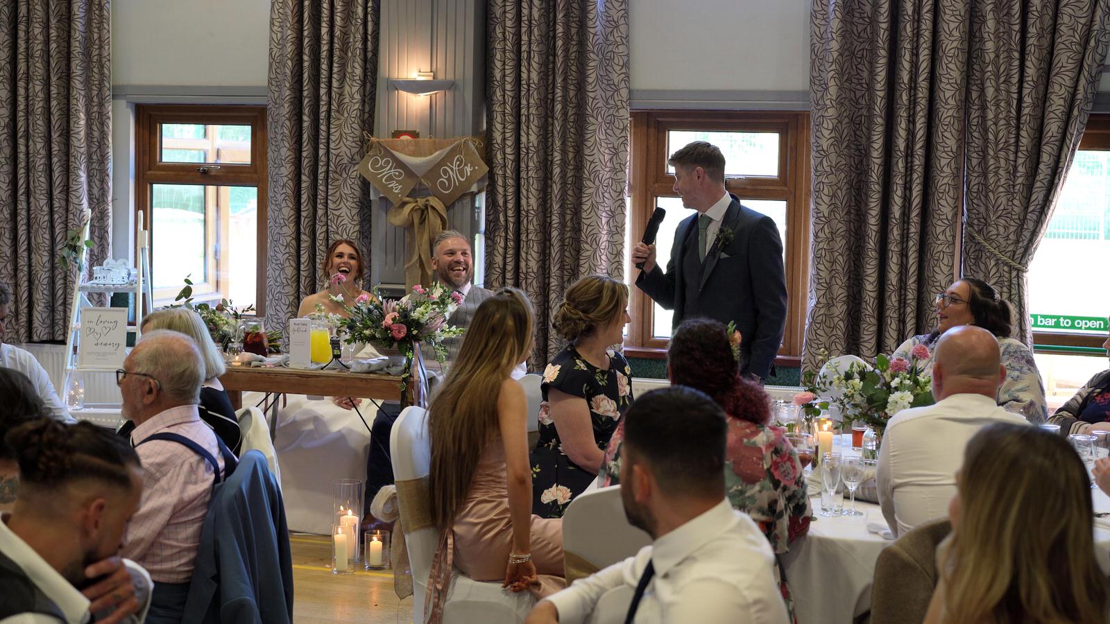 best man speech at Mawdesley village hall