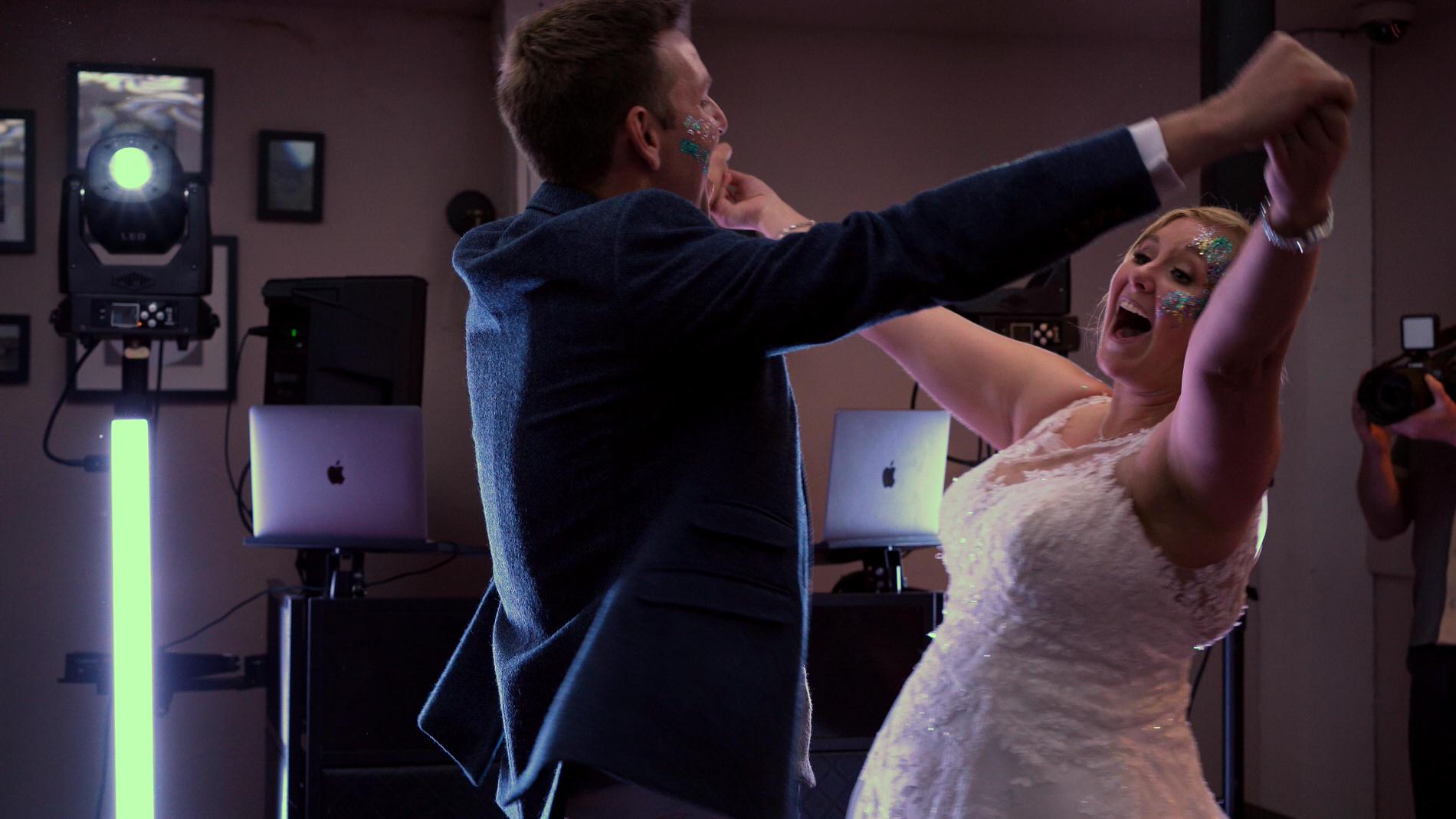 couples first dance at The Fox Roby Mill