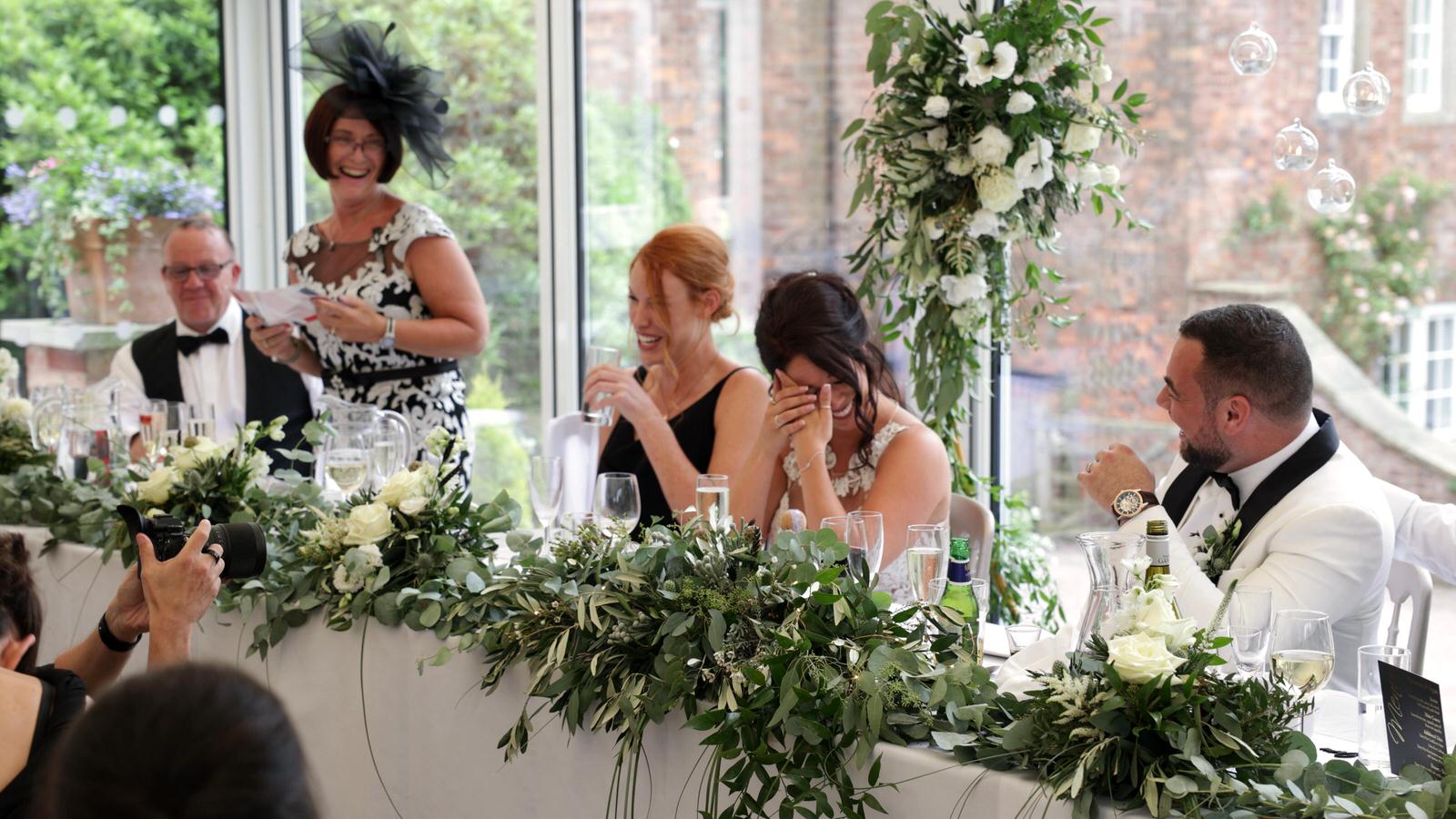 mother of the bride speech at Capesthorne hall