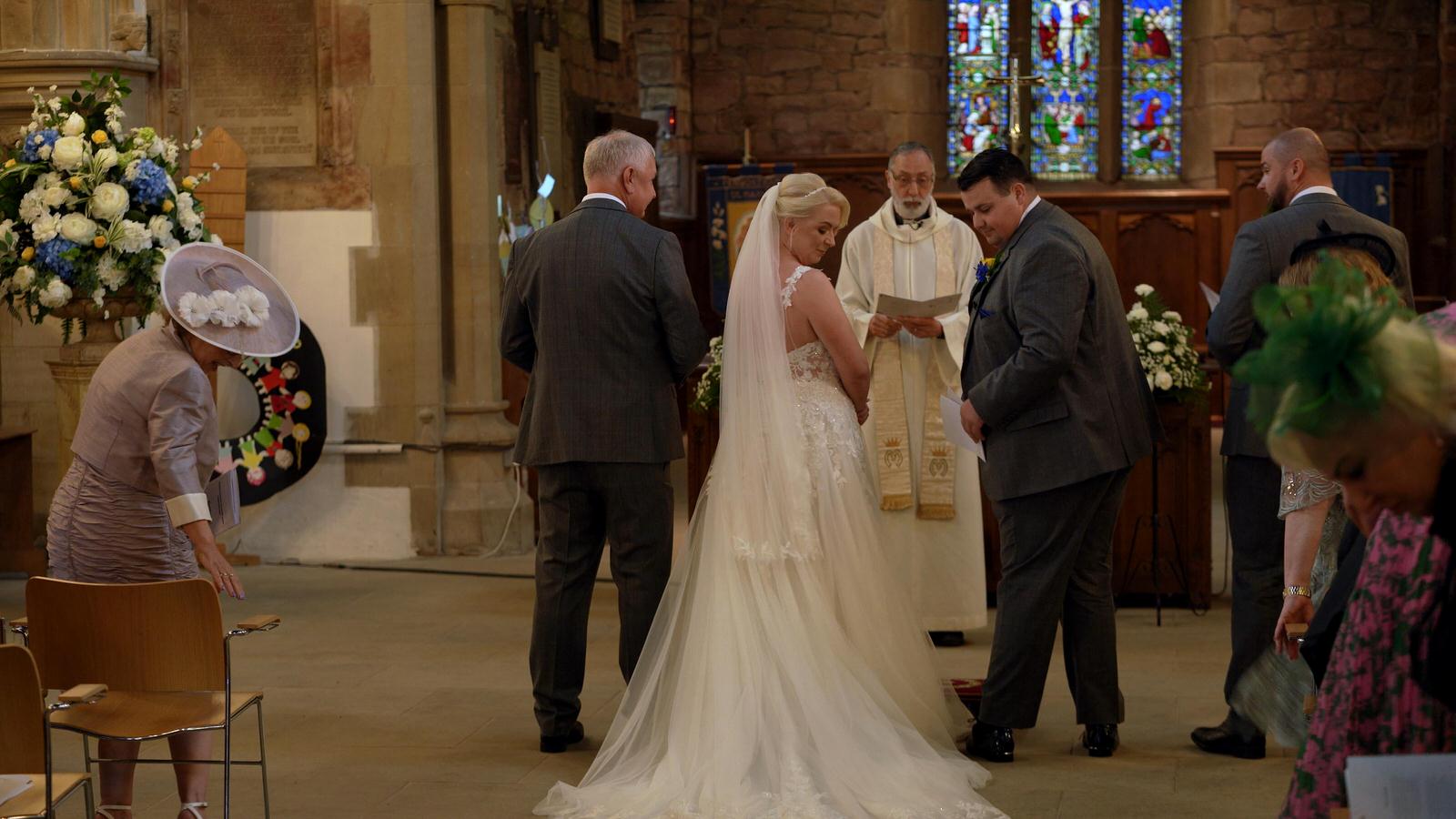 couple waiting to marry at st marys church penwortham