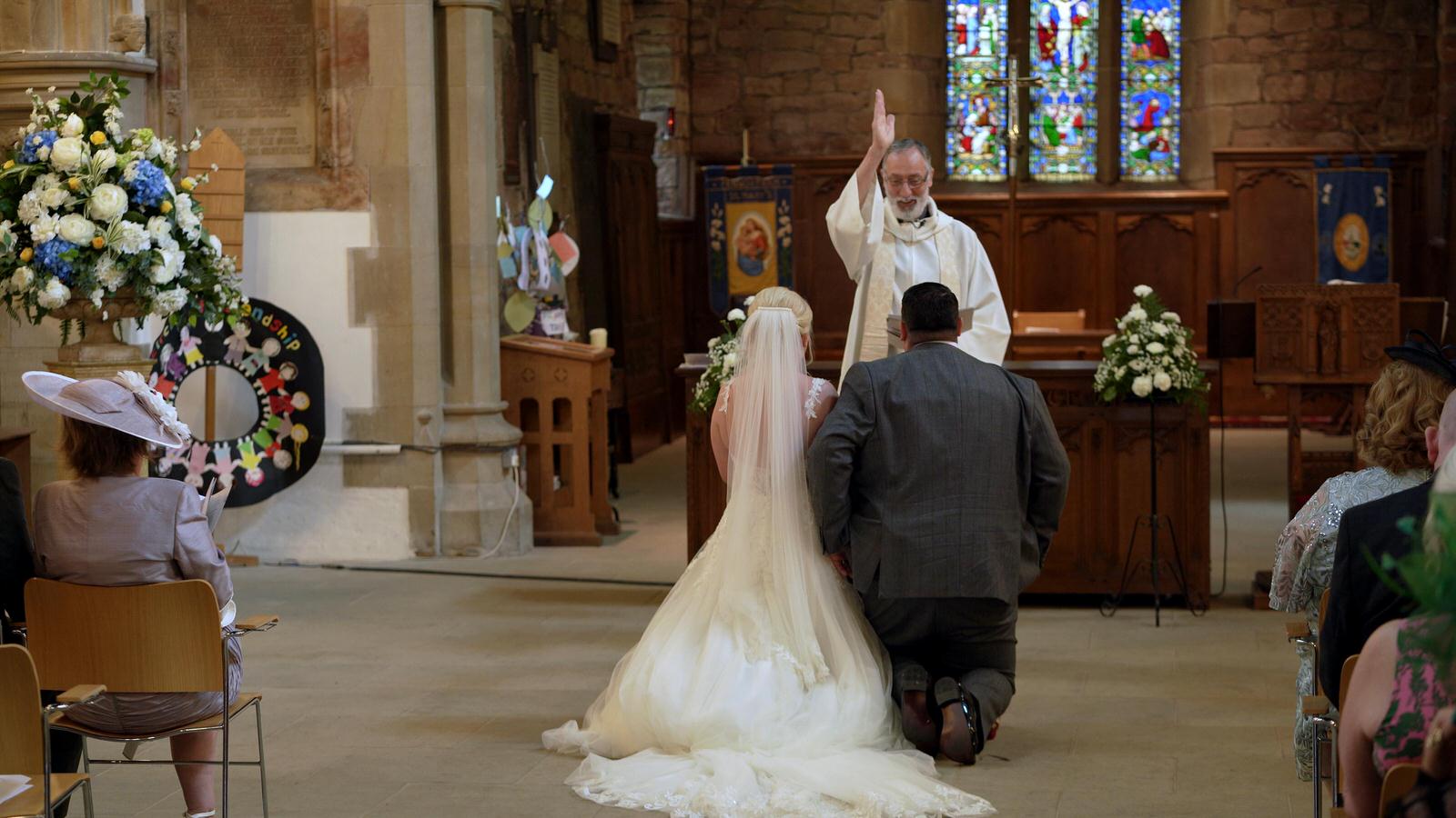 wedding blessing at st marys church penwortham