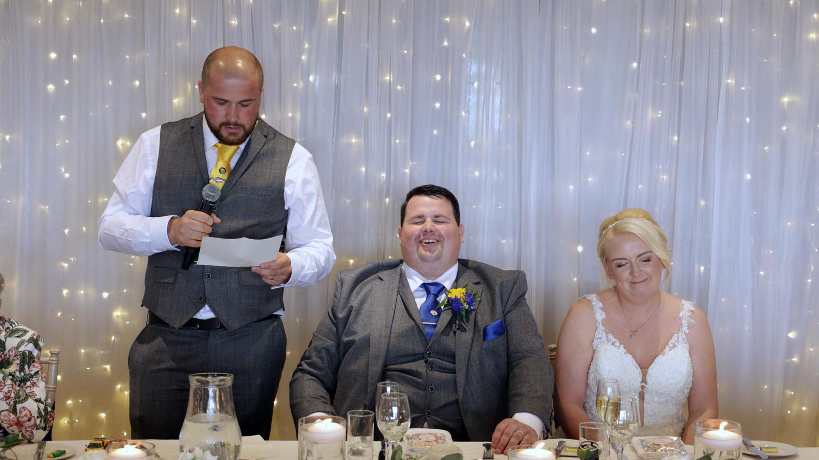 best mans speech at Beeston Manor