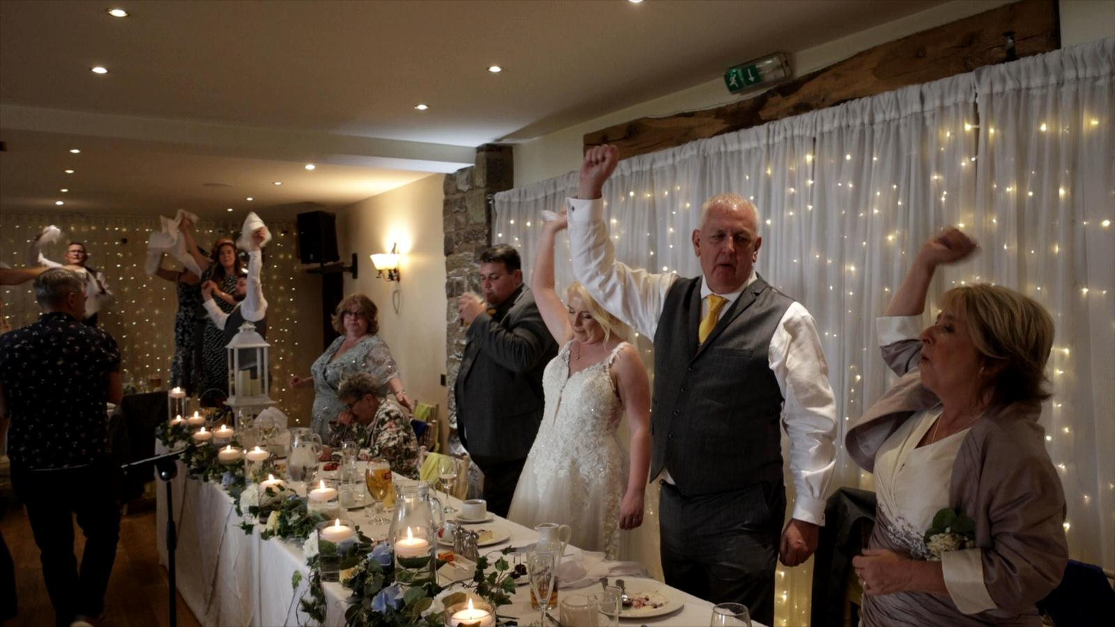 gavin young has guests dancing on chairs at Beeston Manor