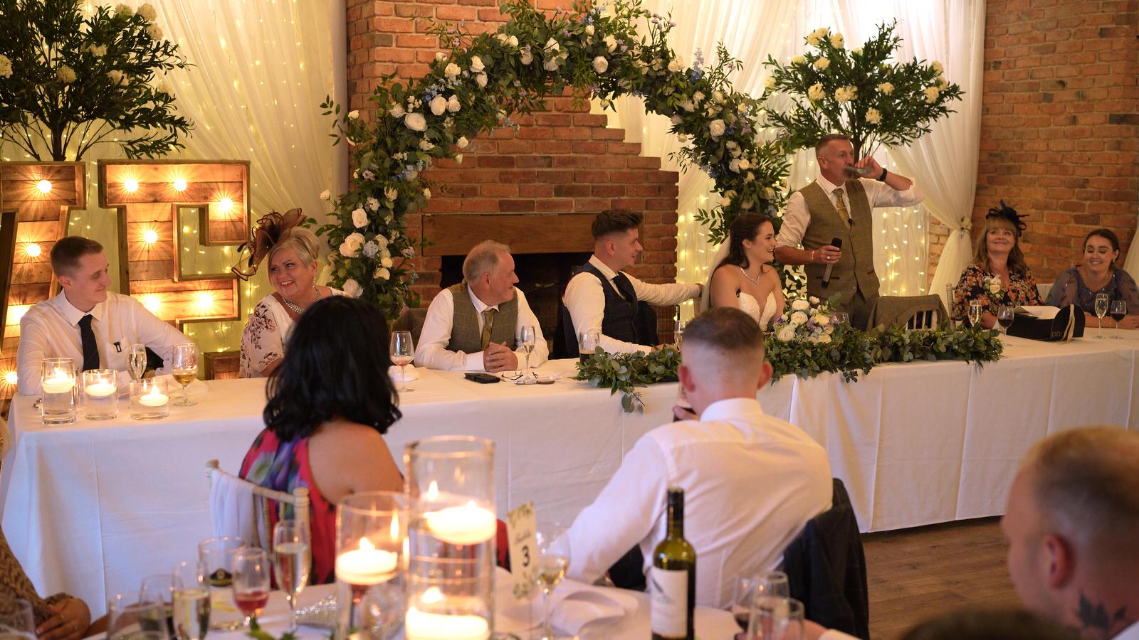 father of the bride speech at Charnock Farm