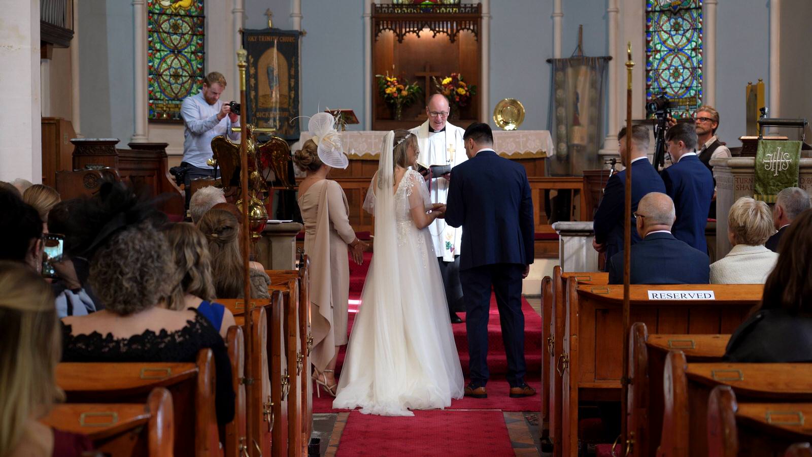 video still from back of Holy Trinity church bickerstaffe