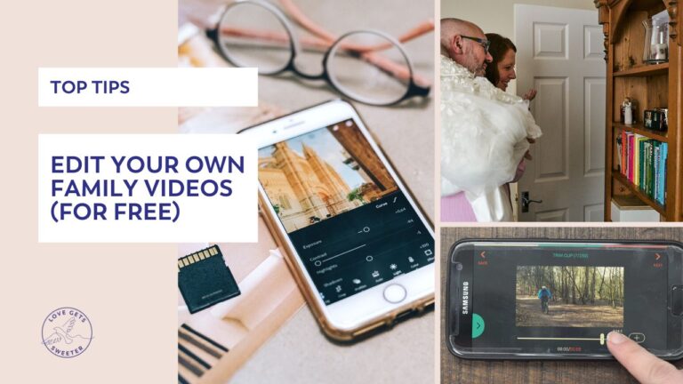 graphic for blog post on how to edit your own family video on your phone