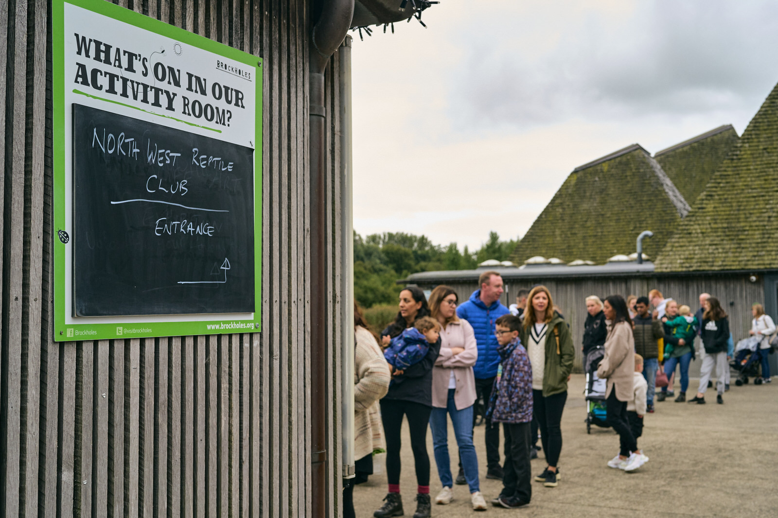 a long queue forms outside the NW reptile club meet at Brockholes