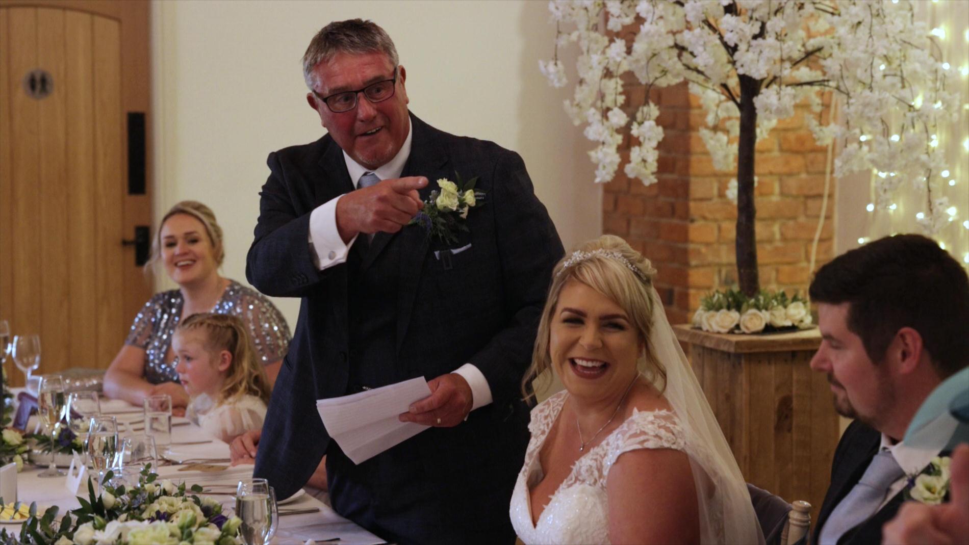 father of the bride speech at Charnock Farm