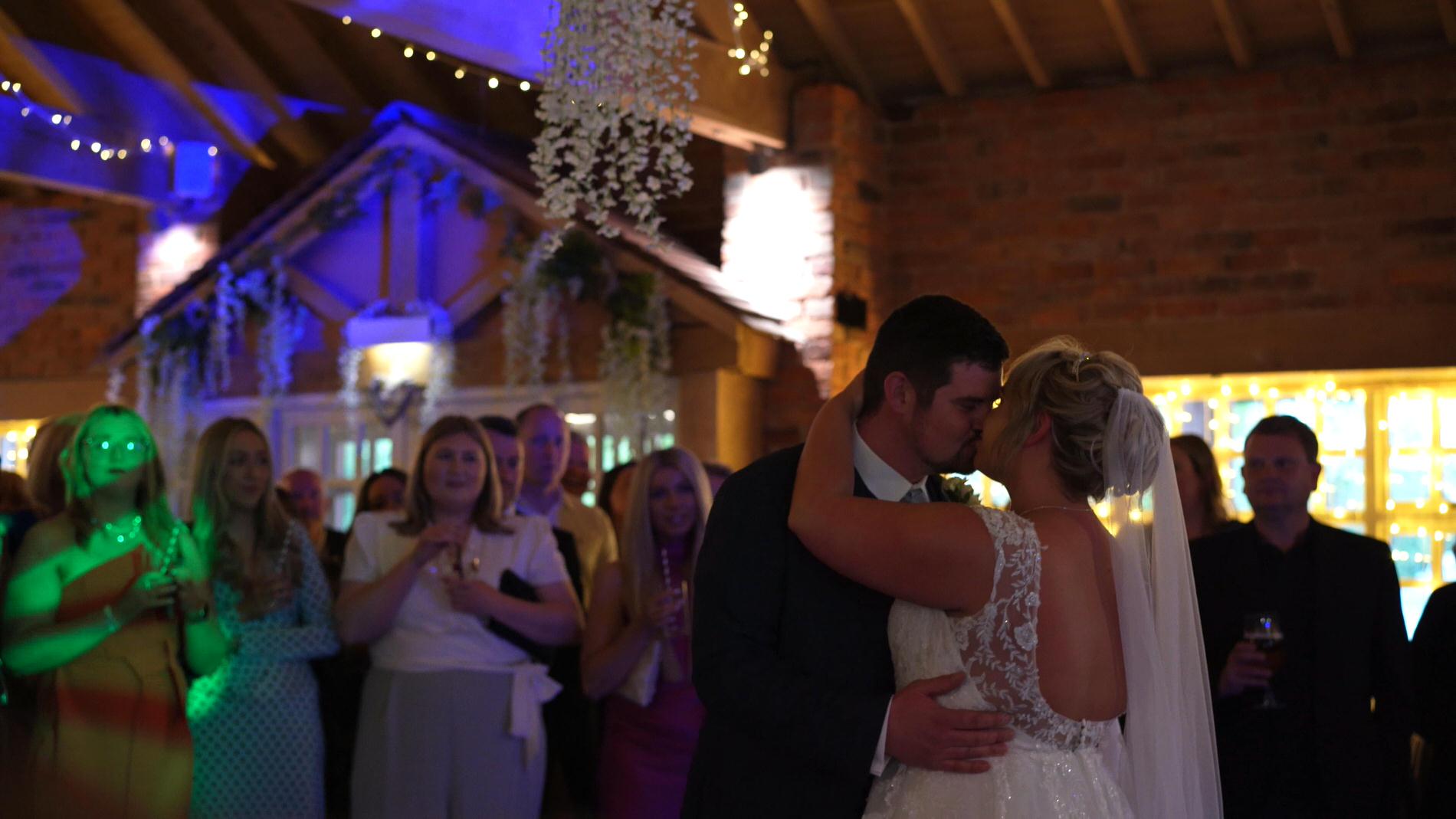 slow first dance at Charnock Farm wedding