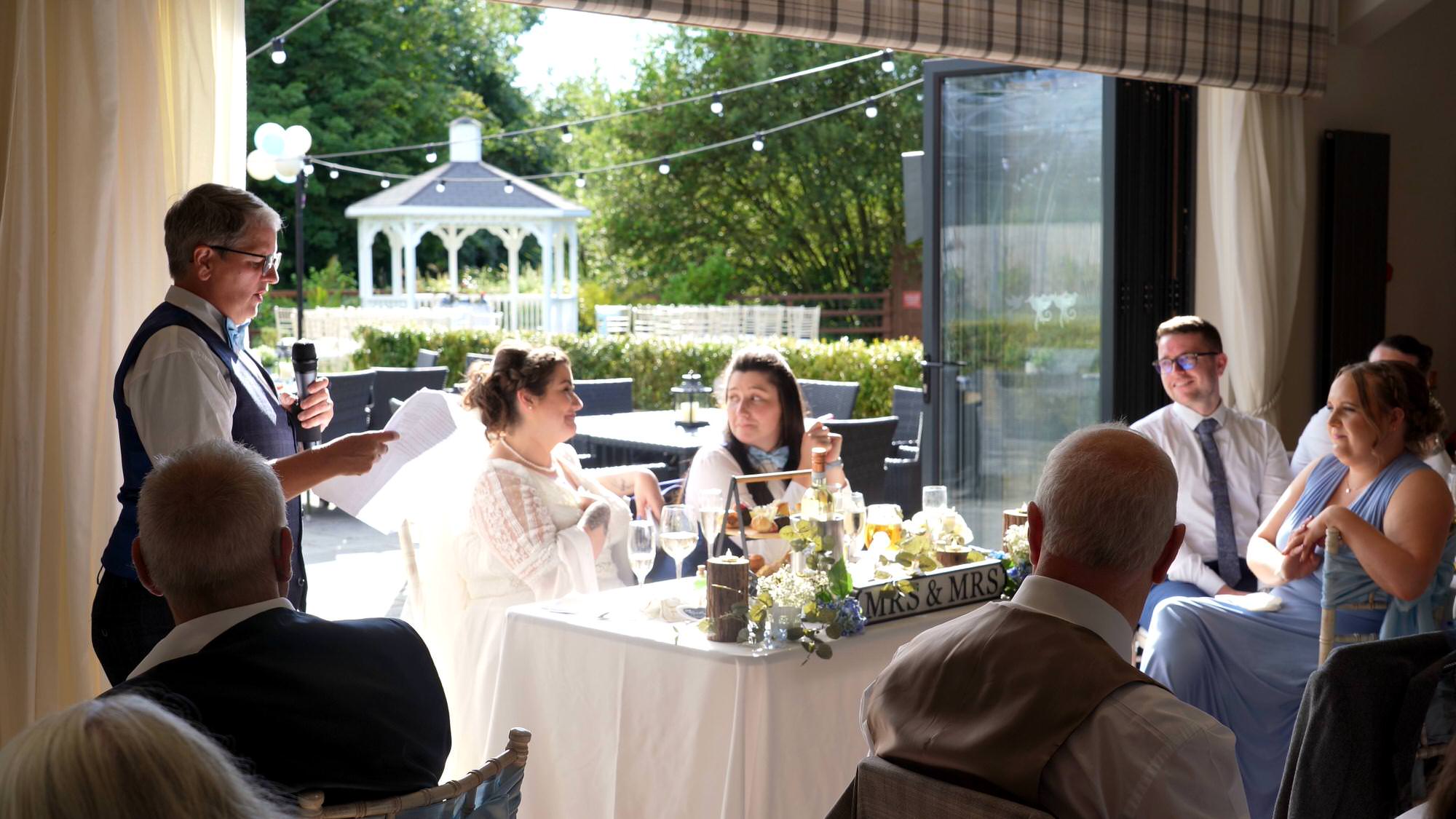 the step mums wedding speech at The Aviary in Ormskirk