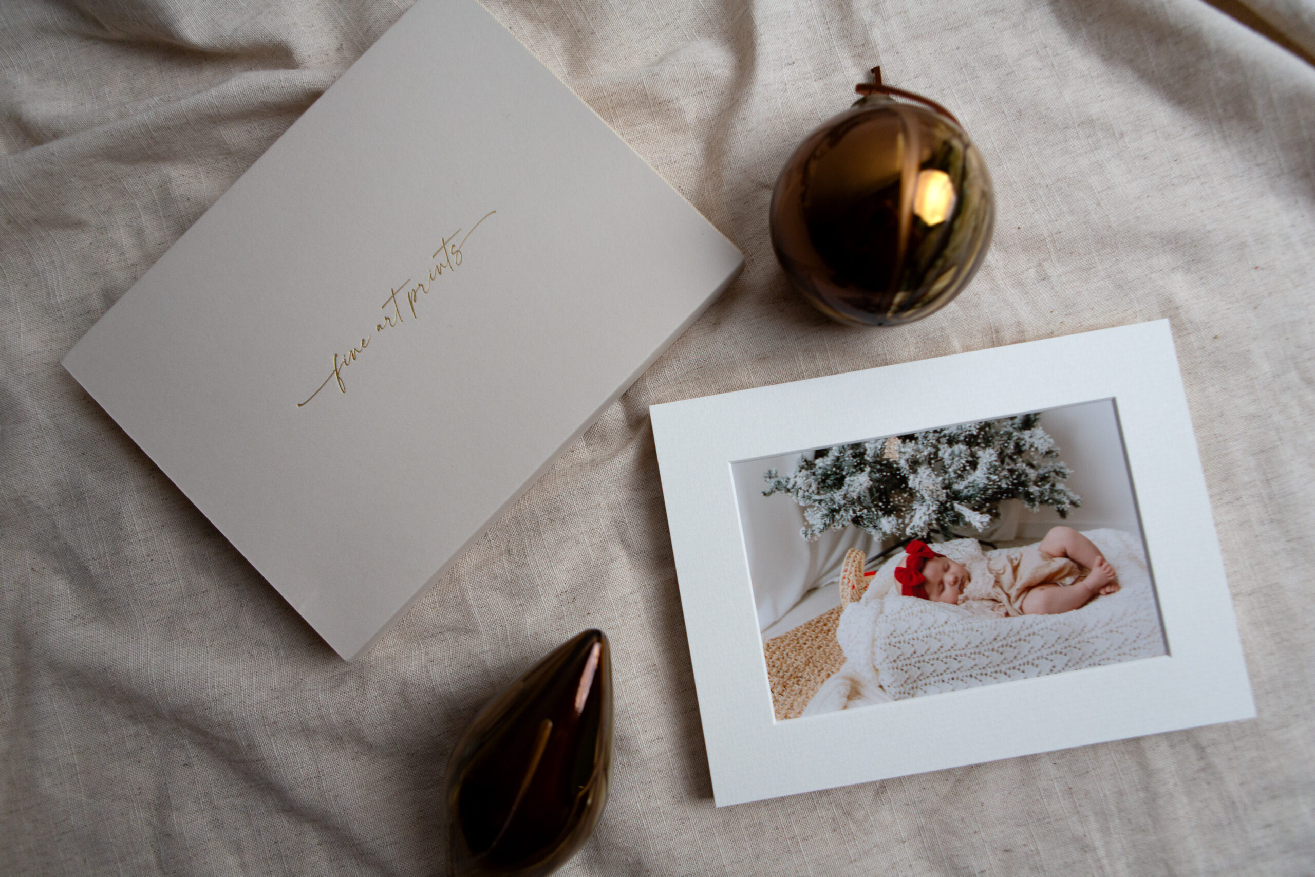 fine art print and gift box for a christmas gift display
