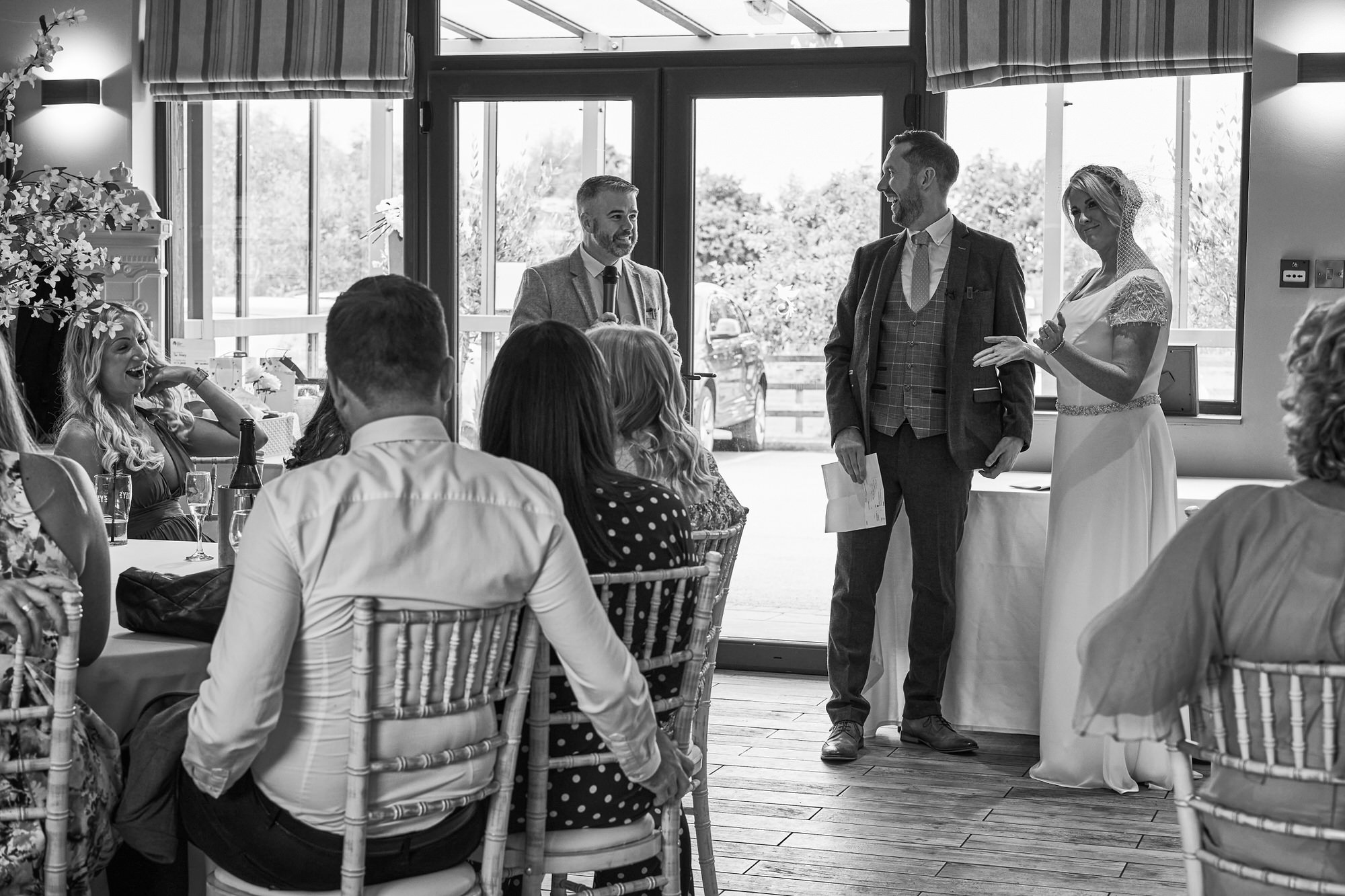 a friend hosts the wedding breakfast for the couple