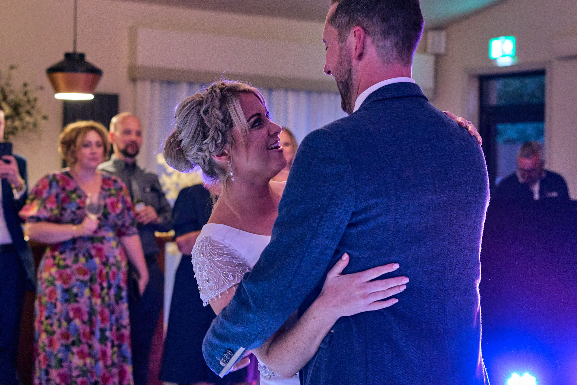 The couple enjoy their first dance at The Aviary Ormskirk