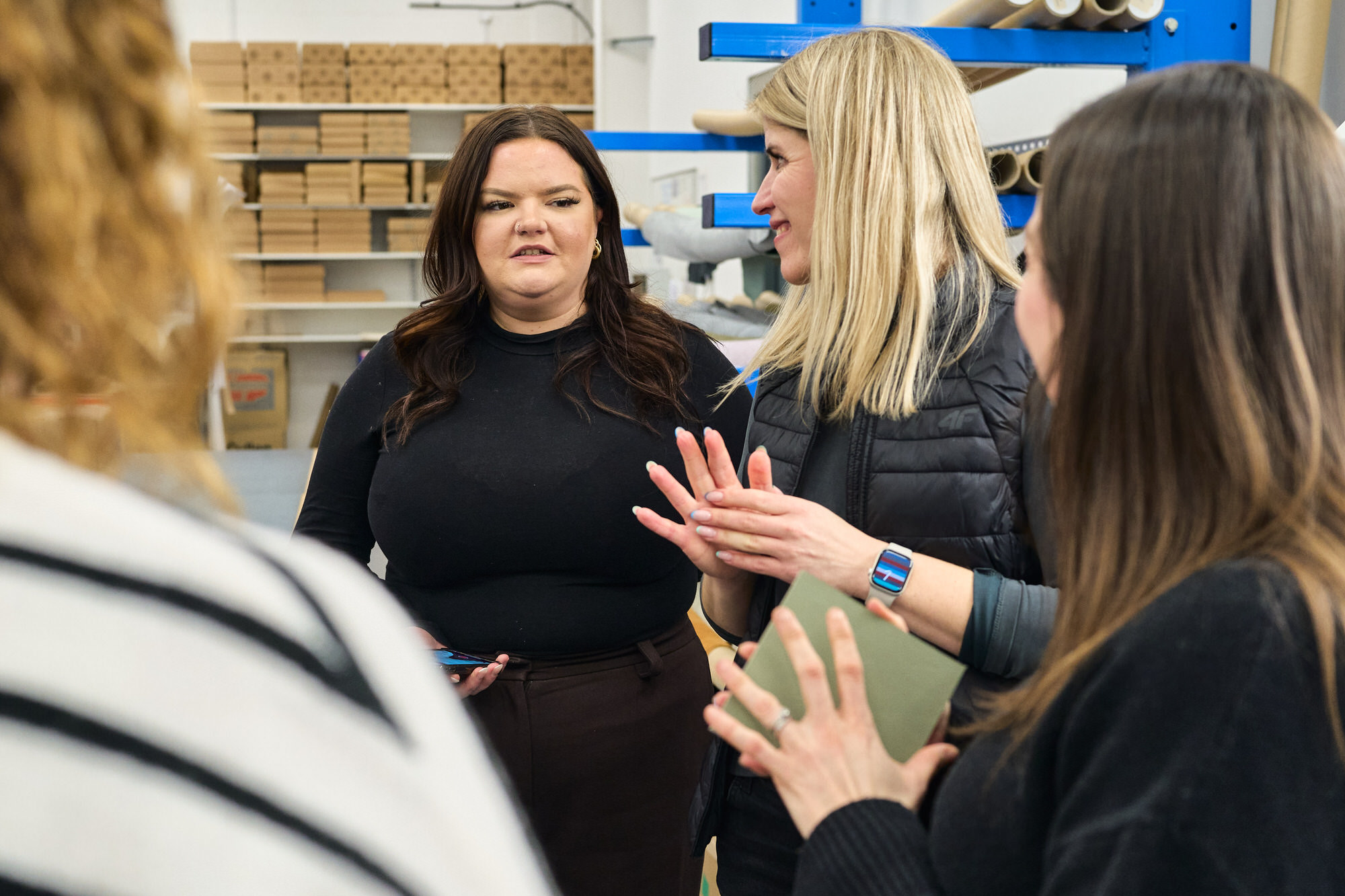 folio staff chat with wedding photographers during a workshop tour in Yorkshire