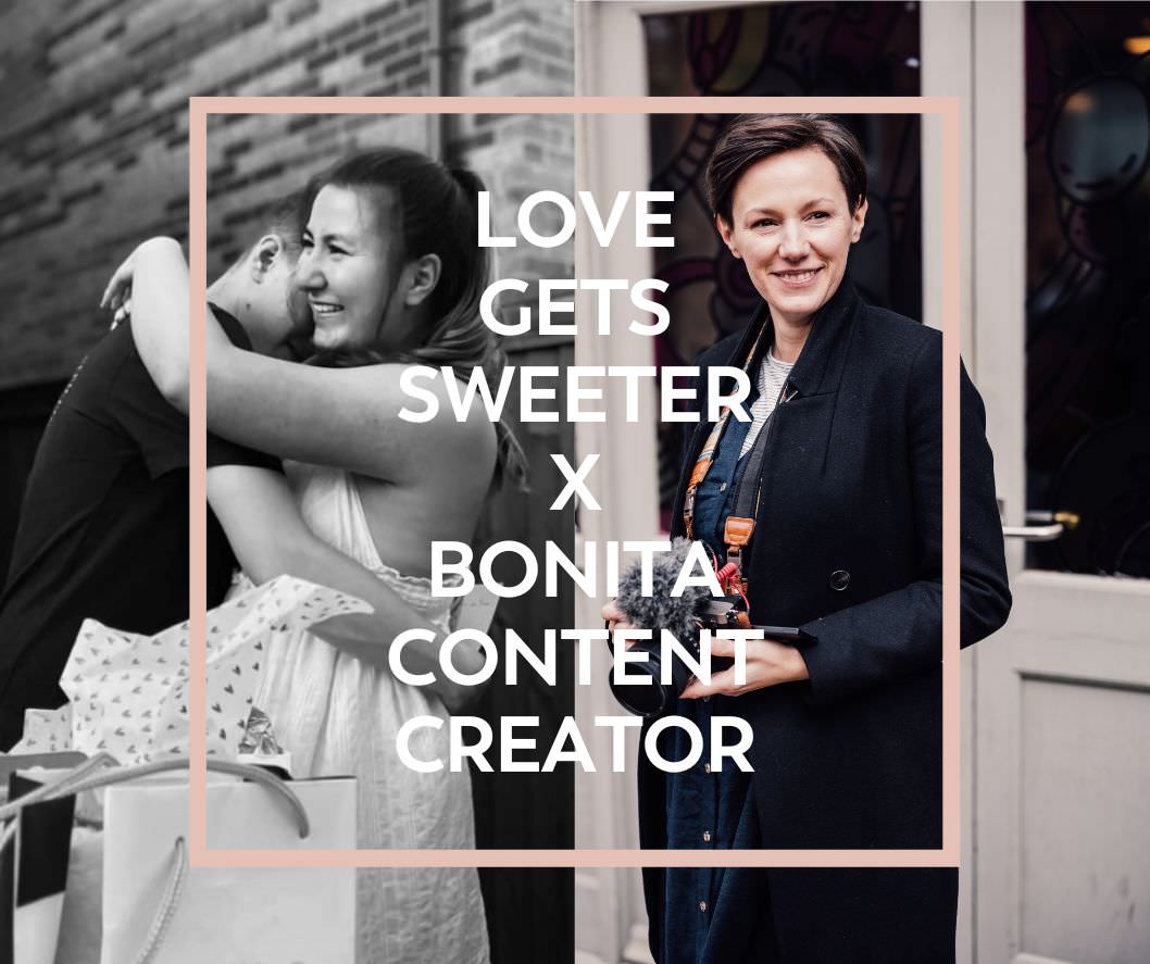 graphic showing wedding videographer and content creator offer