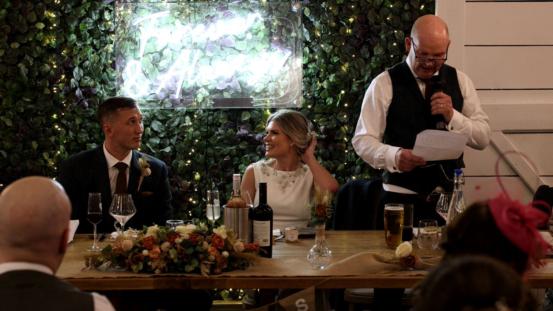 father of the bride speech at Bashall Barn